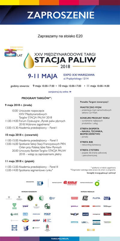 XXV Międzynarodowe Targi STACJA PALIW 2018