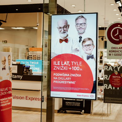 Solix realizacje – vision express Solix.pl - Ekrany w witrynie, solix, Solix