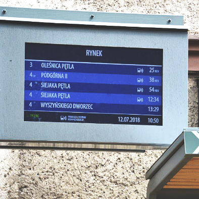 Elektroniczne tablice odjazdów Solix.pl - Monitory w transporcie publicznym, solix, Solix