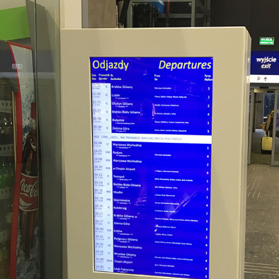 Monitory na dworcach Solix.pl - Monitory w transporcie publicznym, solix, Solix